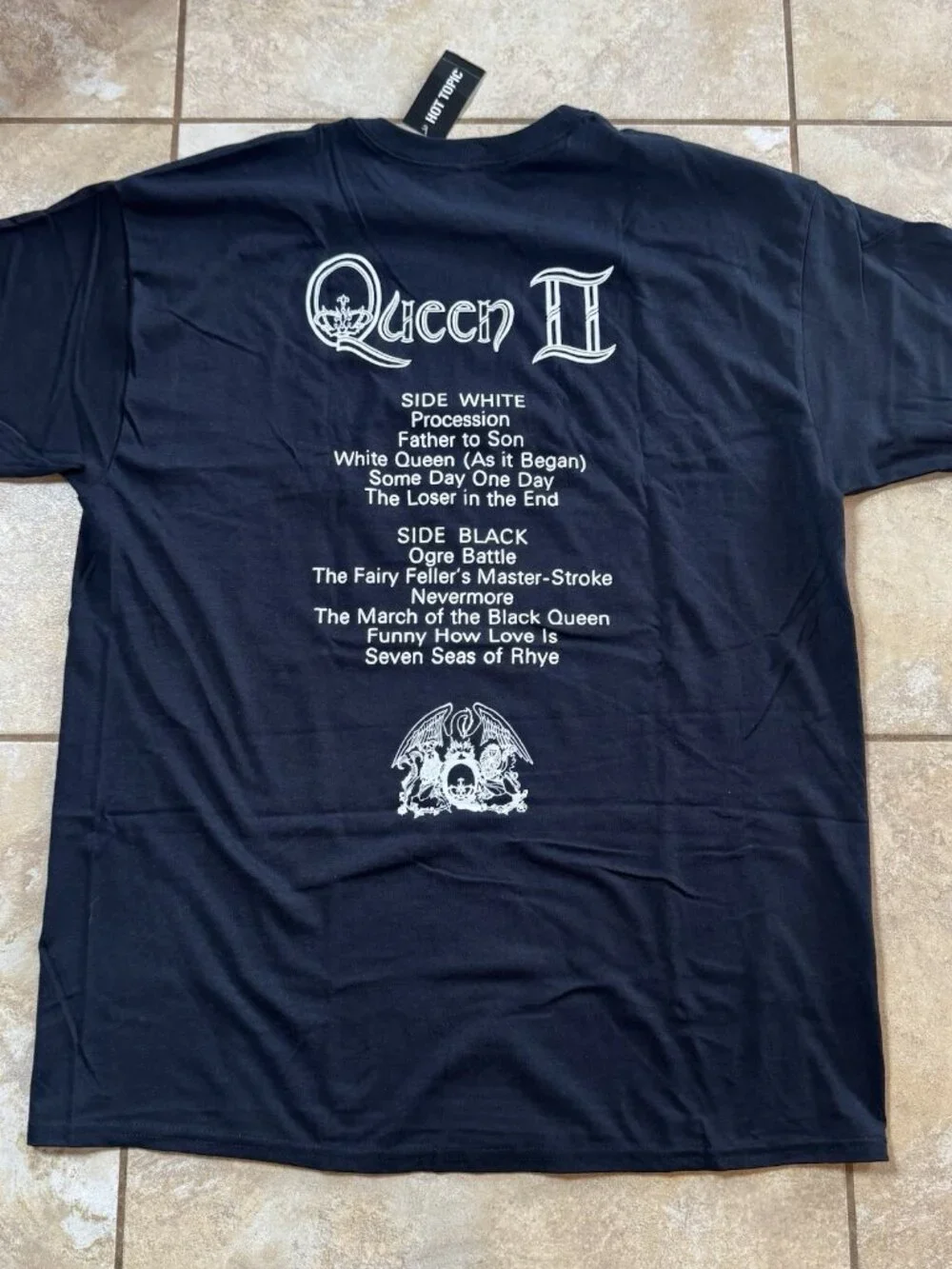 Queen II Tracklist T-Shirt 2-Sided X-LARGE New With Tags - Picture 2 of 8